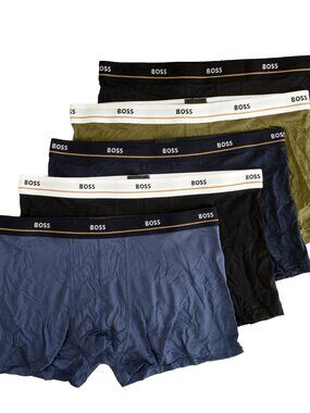 Hugo Boss Men's "ESSENTIAL" Logo Strap 5Pack Boxer/Trunk Underwear US 2XL IT 56